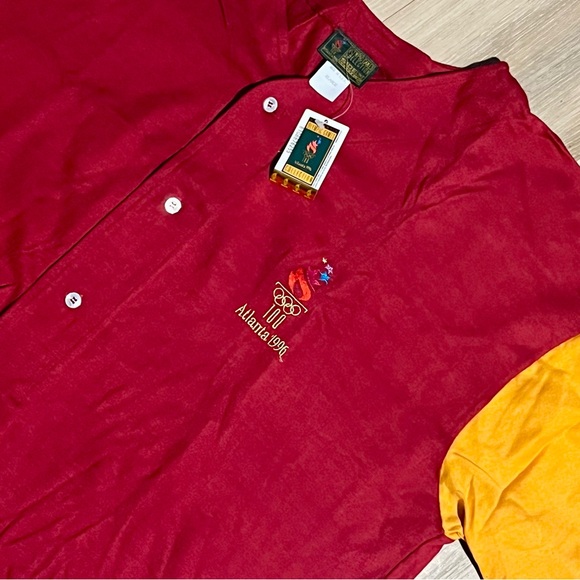 Atlanta 1996 deadstock baseball jersey style cotton button up sz xl - Picture 5 of 9